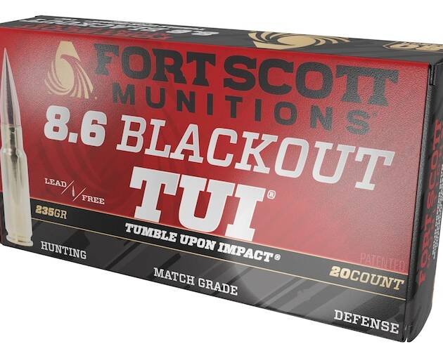Fort Scott Munitions TUI 8.6 Blackout Ammo 235 Grain Solid Lead Free