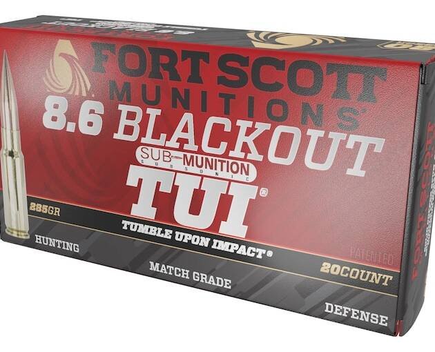 Fort Scott Munitions Subsonic TUI 8.6 Blackout Ammo 285 Grain Solid Lead Free
