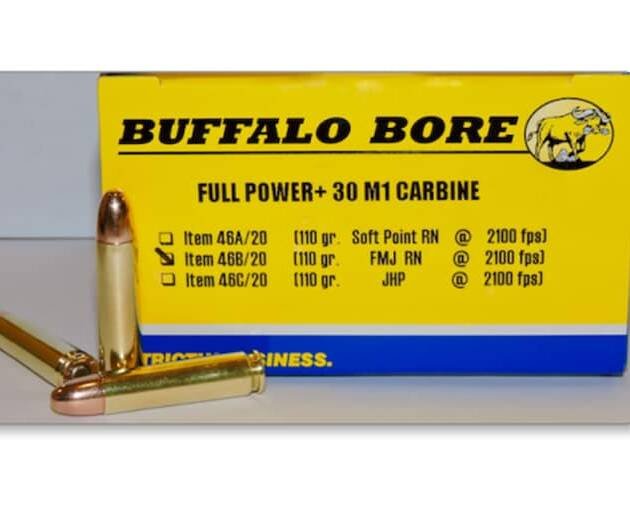 Buffalo Bore 30 Carbine Ammo 110 Grain Full Metal Jacket