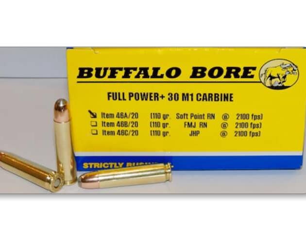 Buffalo Bore 30 Carbine Ammo 110 Grain Jacketed Soft Point