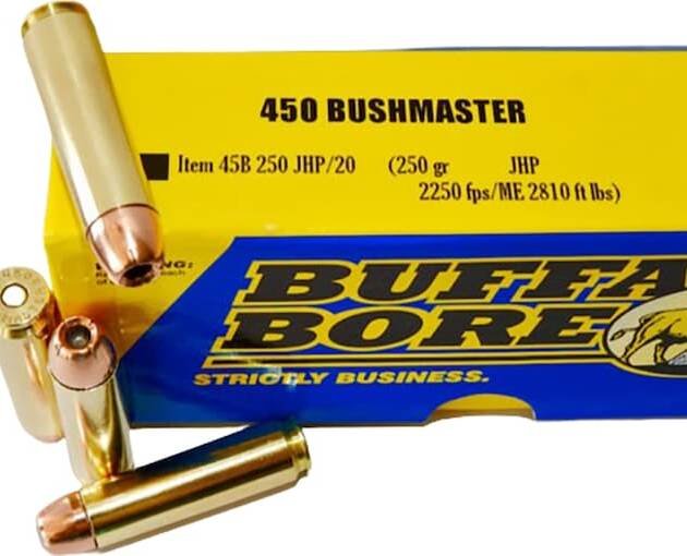 Buffalo Bore 450 Bushmaster Ammo 250 Grain Jacketed Hollow Point