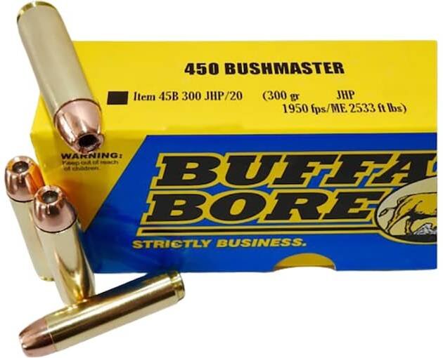 Buffalo Bore 450 Bushmaster Ammo 300 Grain Jacketed Hollow Point