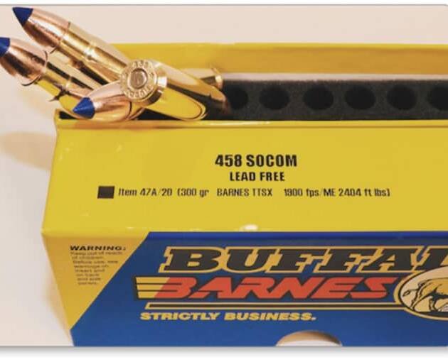 Buffalo Bore 458 Socom Ammo 300 Grain Barnes Triple-Shock X Solid Hollow Point Lead Free