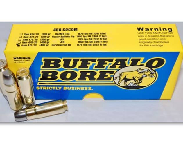 Buffalo Bore 458 Socom Ammo 405 Grain Flat Nose
