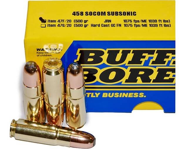 Buffalo Bore 458 Socom Ammo 500 Grain Jacketed Flat Nose