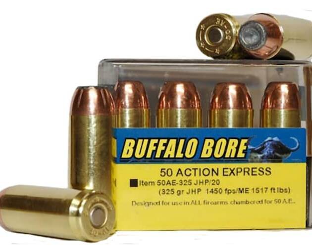 Buffalo Bore 50 Action Express Ammo 325 Grain Jacketed Hollow Point