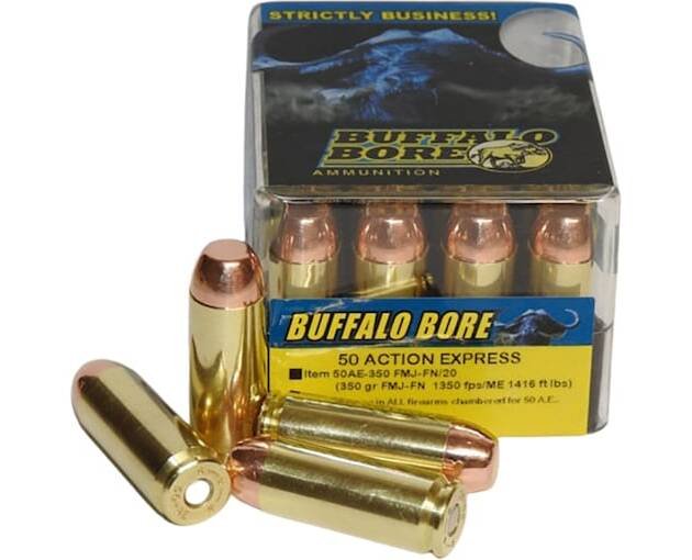 Buffalo Bore 50 Action Express Ammo 350 Grain Full Metal Jacket