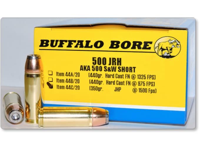 Buffalo Bore 500 JRH (500 S&W Short) Ammo 350 Grain Jacketed Hollow Point