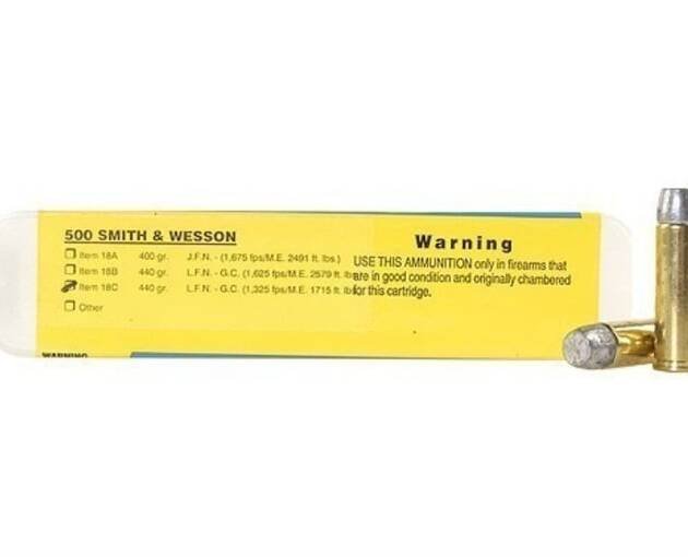 Buffalo Bore 500 S&W Magnum Ammo 440 Grain Flat Nose