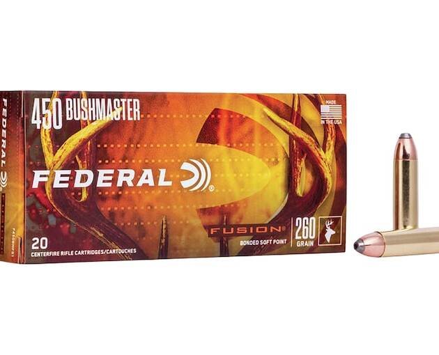 Federal Fusion 450 Bushmaster Ammo 260 Grain Bonded Jacketed Soft Point