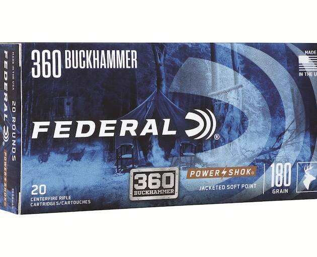Federal Power-Shok 360 Buckhammer Ammo 180 Grain Jacketed Soft Point