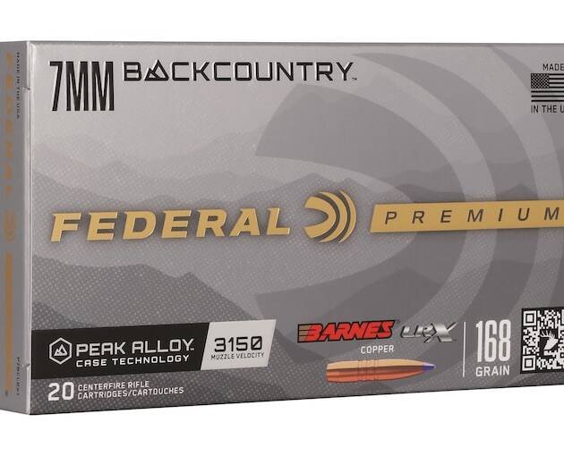 Federal Premium 7mm Backcountry Ammo 168 Grain Barnes Long Range X (LRX) Polymer Tip Lead Free Box of 250