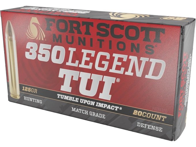 Fort Scott Munitions TUI 350 Legend Ammo 125 Grain Solid Lead Free