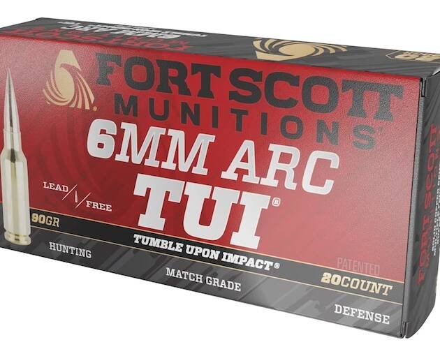 Fort Scott Munitions TUI 6mm ARC Ammo 90 Grain Solid Lead Free