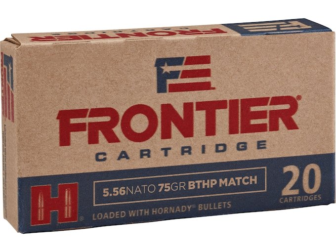 Frontier Cartridge Military Grade 5.56x45mm NATO Ammo 75 Grain Hornady Match Jacketed Hollow Point