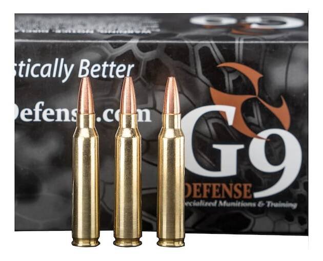 G9 Defense 5.56x45mm NATO Ammo 54 Grain Solid Hollow Point Lead Free
