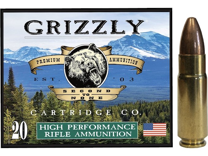 Grizzly Cartridge Sub-Sonic 458 Socom Ammo 550 Grain Full Metal Jacket