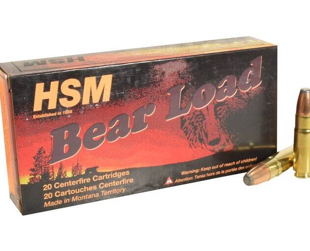 HSM Bear 458 Socom Ammo 350 Grain Jacketed Flat Nose