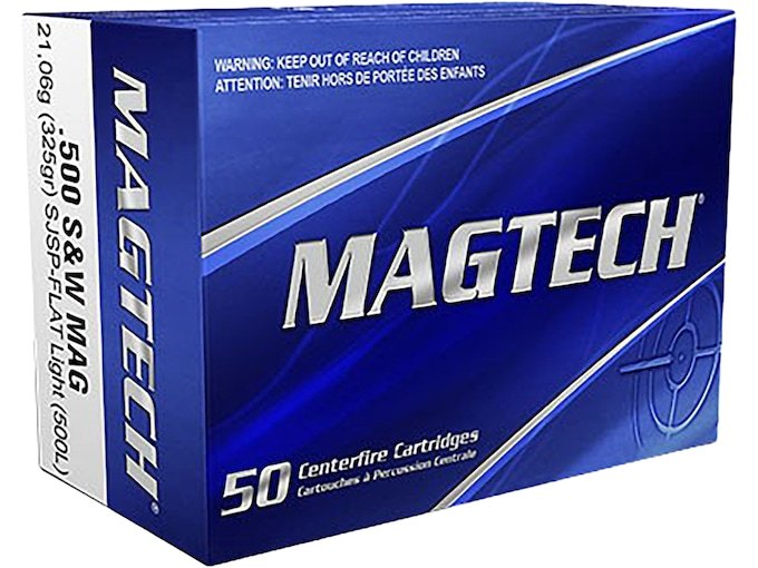 Magtech 500 S&W Magnum Ammo 325 Grain Light Loading Semi-Jacketed Soft Point