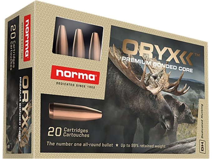 Norma Oryx 338 Winchester Magnum Ammo 230 Grain Bonded Jacketed Soft Point