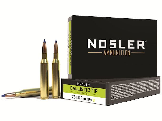 Nosler BT 25-06 Remington Ammo 115 Grain Nosler Ballistic Tip Polymer Tip