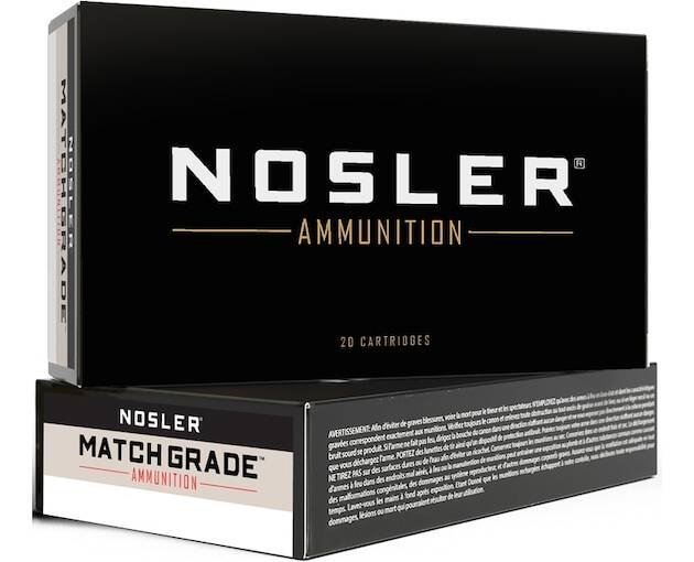 Nosler Match Grade 22 Creedmoor Ammo 85 Grain Nosler RDF Jacketed Hollow Point