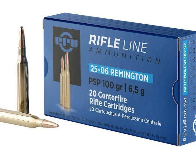 PPU 25-06 Remington Ammo 100 Grain Jacketed Soft Point