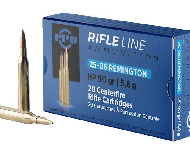 PPU 25-06 Remington Ammo 90 Grain Jacketed Hollow Point