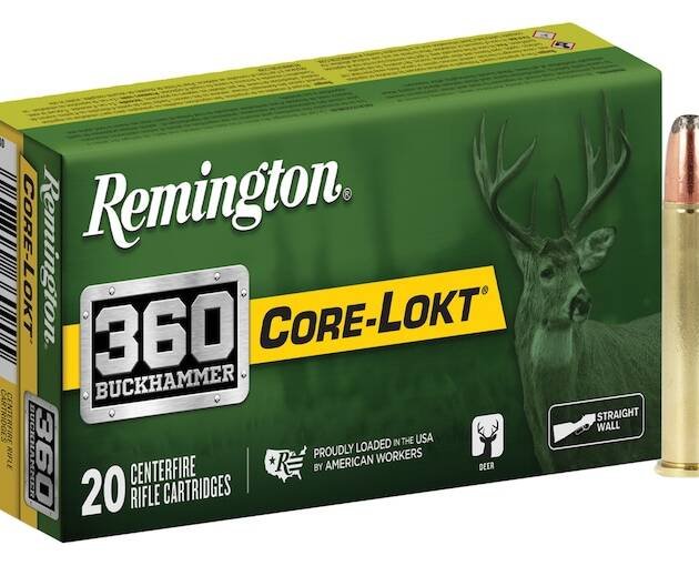 Remington Core-Lokt 360 Buckhammer Ammo 180 Grain Jacketed Soft Point