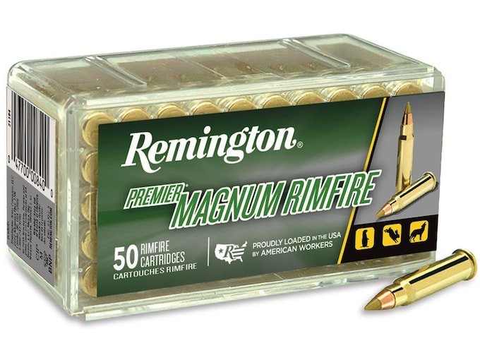 Remington Premier 17 Hornady Magnum Rimfire (HMR) Ammo 17 Grain Polymer Tip