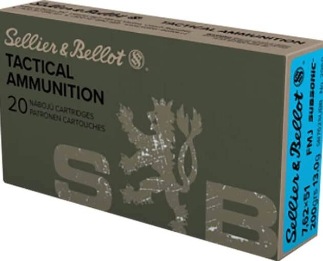 Sellier & Bellot 7.62x51mm NATO Ammo 200 Grain Full Metal Jacket