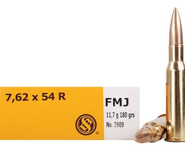 Sellier & Bellot 7.62x54mm Rimmed Russian Ammo 180 Grain Full Metal Jacket