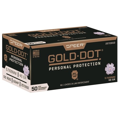 Speer Gold Dot 5.7x28mm Ammo 40 Grain Jacketed Hollow Point