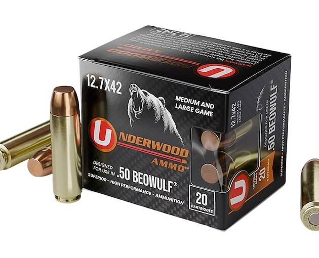 Underwood 50 Beowulf Ammo 350 Grain Full Metal Jacket