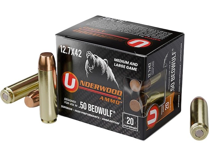 Underwood 50 Beowulf Ammo 350 Grain Full Metal Jacket