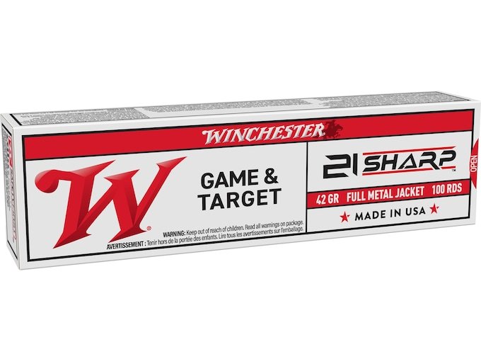 Winchester Game & Target 21 Sharp Ammo 42 Grain Full Metal Jacket