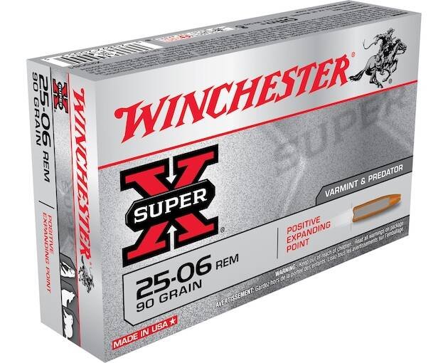 Winchester Super X 25-06 Remington Ammo 90 Grain Jacketed Hollow Point