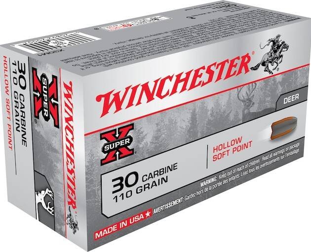 Winchester Super X 30 Carbine Ammo 110 Grain Jacketed Hollow Point
