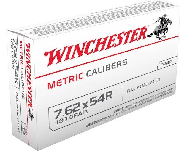 Winchester USA 7.62x54mm Rimmed Russian Ammo 180 Grain Full Metal Jacket