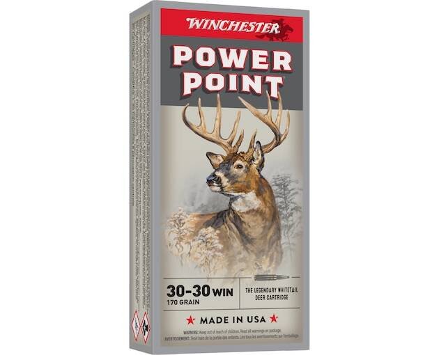 Winchester Power Point 30-30 Winchester Ammo 170 Grain Jacketed Soft Point Box of 500
