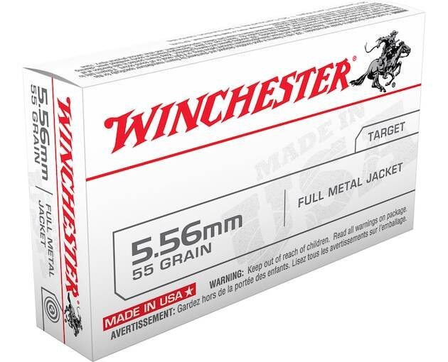 Winchester White Box USA 5.56x45mm NATO Ammo 55 Grain Full Metal Jacket