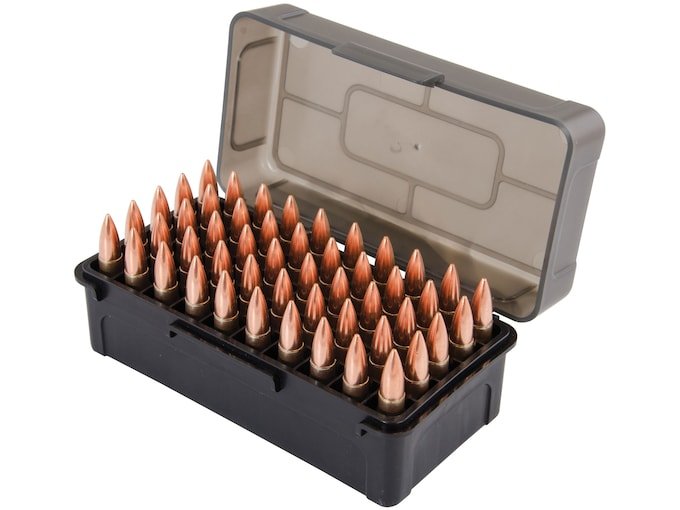 Caldwell AK Mag Charger Flip-Top Ammo Box 7.62x39mm 500-Round Plastic Black and Smoke 5 Pack - Image 2