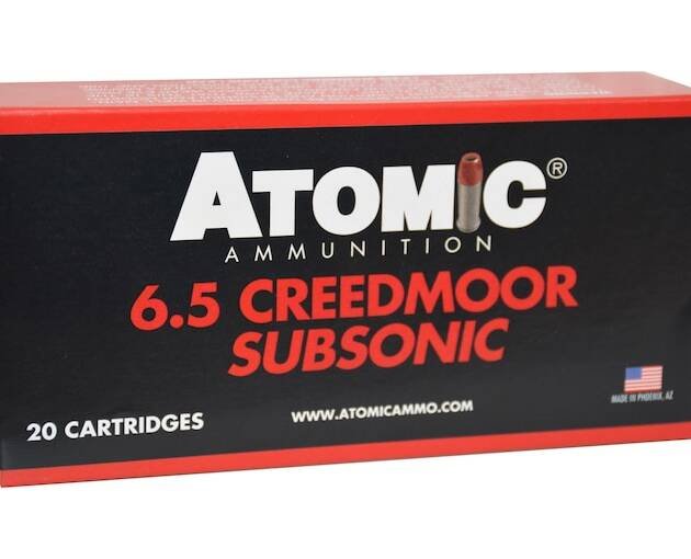 Atomic Subsonic 6.5 Creedmoor Ammo 129 Grain Jacketed Soft Point Box of 500