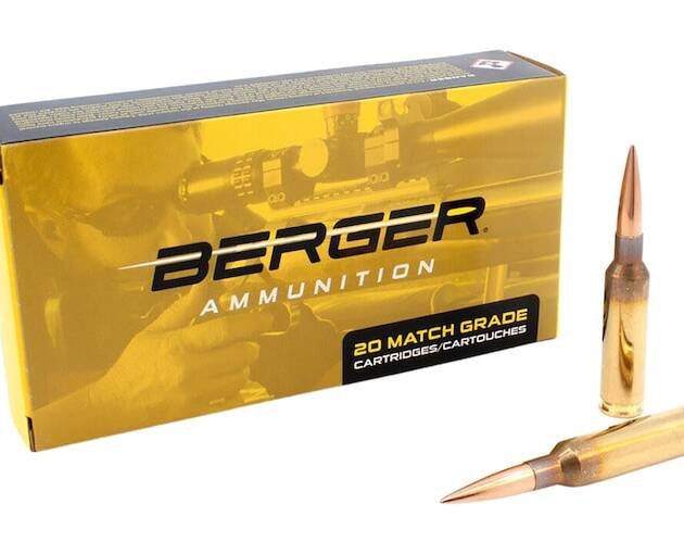 Berger Match Grade 6.5 Creedmoor Ammo 153.5 Grain Berger Hybrid Target Jacketed Hollow Point Box of 500