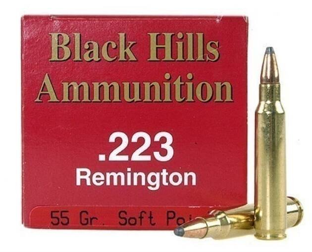 Black Hills 223 Remington Ammo 55 Grain Jacketed Soft Point Box of 500