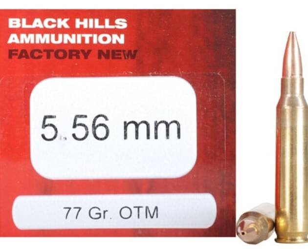 Black Hills 5.56x45mm NATO Ammo 77 Grain Open Tip Match Box of 500