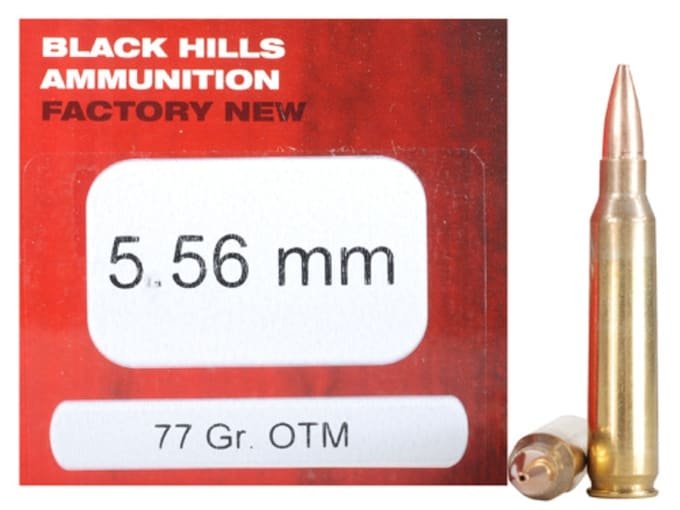 Black Hills 5.56x45mm NATO Ammo 77 Grain Open Tip Match Box of 500