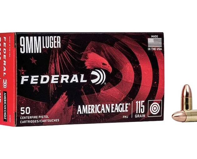 Federal American Eagle 9mm Luger Ammo 115 Grain Full Metal Jacket Box of 1000