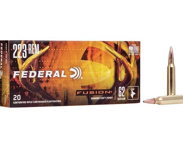 Federal Fusion 223 Remington Ammo 62 Grain Bonded Round Nose Box of 500