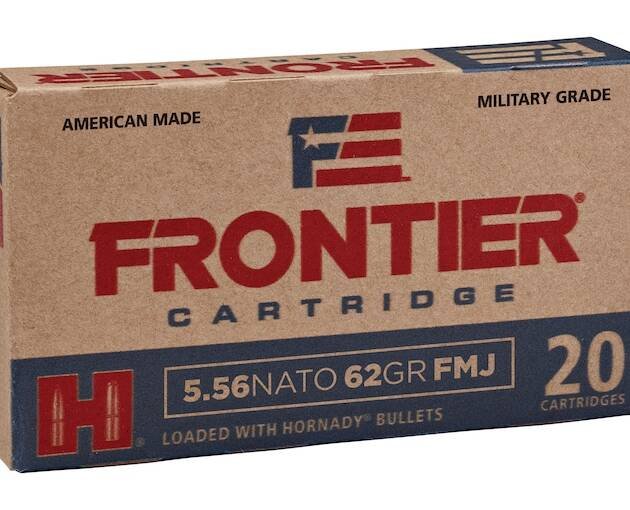 Frontier Cartridge Military Grade 5.56x45mm NATO Ammo 62 Grain Hornady FMJ Full Metal Jacket Box of 1000
